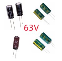 Holiday Discounts 63V DIP High Frequency Aluminum Electrolytic Capacitor 1Uf 2.2Uf 4.7Uf 6.8Uf 10Uf 15Uf 22Uf 33Uf 47Uf 56Uf 68Uf 82Uf 100Uf 120Uf