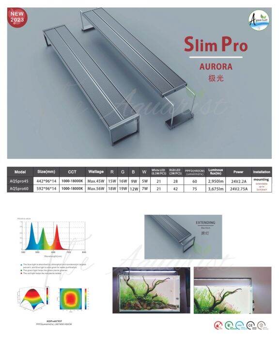 Ledstar AQ Slim Pro Aurora Aquarium Aquascaping Light Lazada PH