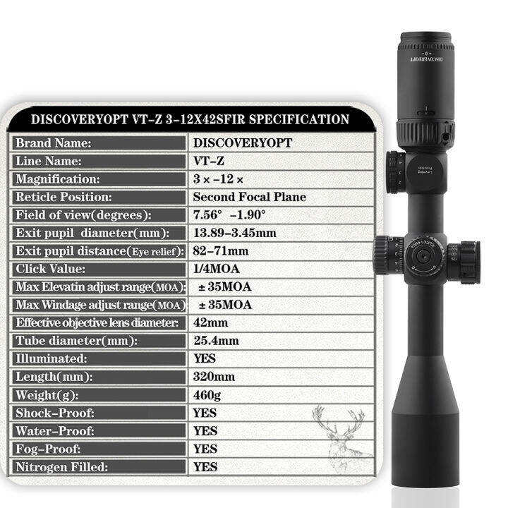 กล้อง-discovery-vt-z-3-12x42sfir-ของแท้-รับประกันสินค้า-3-ปี-อุปกรณ์ครบพร้อมใช้งาน-แถมฟรีขาจับกล้อง-2-คู่