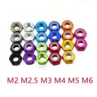 10pcs m2 m3 m2.5 m4 m5 M6 Anodized Multi-color Colourful Aluminum Alloy Nylon Lock Nut Nails Screws Fasteners