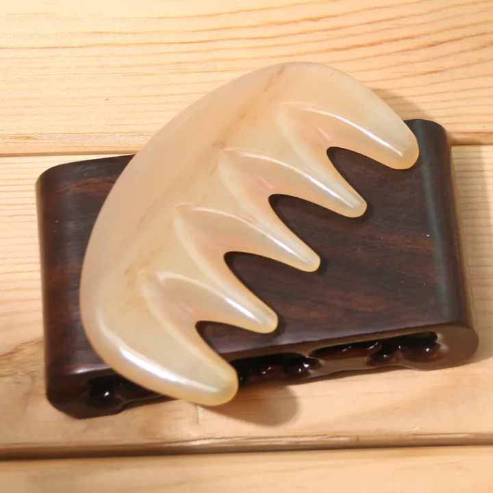 Yak horn comb large teeth wide teeth scalp massage comb female head meridian comb Lazada PH