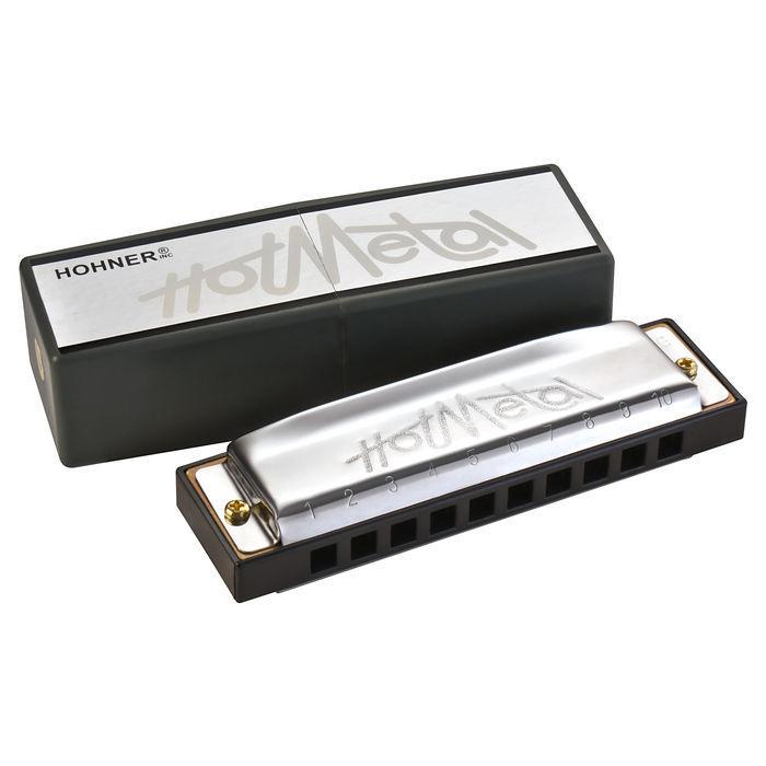 hohner-hot-metal-harmonica-ฮาร์โมนิก้า-10-ช่อง-คีย์-e-แถมฟรีเคส-amp-คอร์สออนไลน์