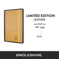 Moleskine สมุดบันทึกปกอ่อน หนังแท้ มีเส้น ขนาด 13x21 ซม MOLESKINE CLASSIC LEATHER NOTEBOOK LARGE SOFT COVER 13X21 CM