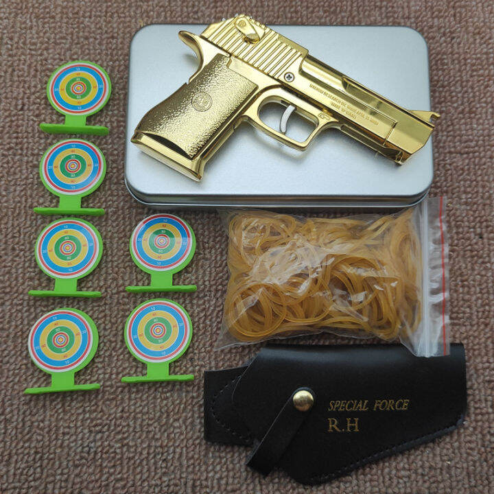 12 rounds of rubber band gun bullets shooting allmetal soft toy gun