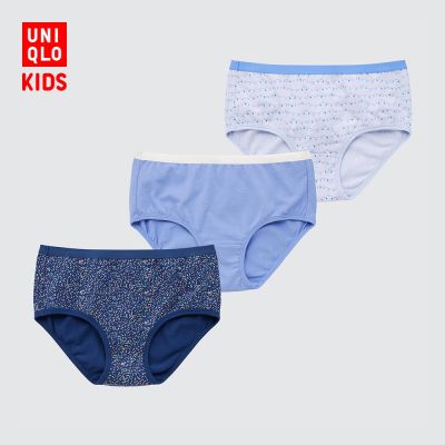 UniqloGPS กางเกงขาสั้นสำหรับเด็กผู้หญิง/เด็กผู้หญิง (กางเกงในแพ็ค3ชิ้นชุดชั้นในเด็ก) 444192/450870