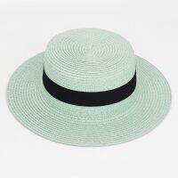 20สี Panama หมวกฟางแบนสำหรับผู้ชายหมวกเดินทางหมวกนักพายเรือดวงอาทิตย์ฤดูร้อนขอบใหญ่แบนสำหรับผู้หญิง