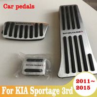 ☽∋ Car Accelerator Brake Clutch Pedal Footrest Pedals Plate Cover AT For KIA Sportage 3rd 2011-2013 2014 2015 Parts Car Accessories