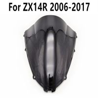 กระจกบังลมหน้ารถสปอยเลอร์สีดำใสสำหรับ ZX14R ZX 14R 2006-2007-2008-2010-2011-2012-2013-2017ระบบกันลม