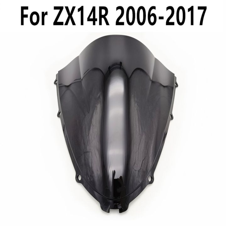 กระจกบังลมหน้ารถสปอยเลอร์สีดำใสสำหรับ-zx14r-zx-14r-2006-2007-2008-2010-2011-2012-2013-2017