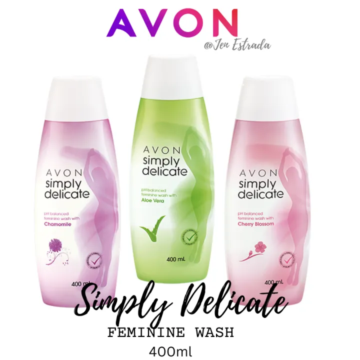 Avon Simply Delicate Feminine Wash 400ml (cherry Blossom, Chamomile 