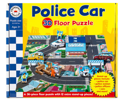 Police Car 3D Floor Puzzle Jigsaw 36 pieces และหนังสือ from UK จิ๊กซอว์ 3มิติ