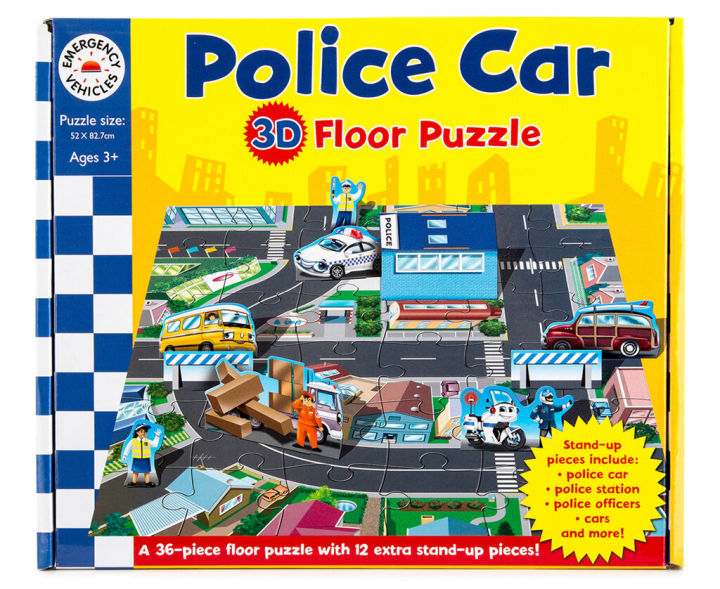 police-car-3d-floor-puzzle-jigsaw-36-pieces-และหนังสือ-from-uk-จิ๊กซอว์-3มิติ