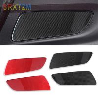 For Ford Mustang 2015-2019 Car Carbon Fiber Rear Door Panel Door Cover Protective Carbon Fiber Trim