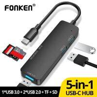 FONKEN USB Type C HUB for Macbook m1 air Xiaomi Laptop Cable Adapter USB A HUB Multi Cable Splitter Adapter TF SD Card Reader