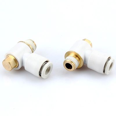 Pneumatic outer hexagon thread through 1/2 inch hose 10mm kb2v10-04s of PU pipe joint l-type pneumatic valve head thread Q11 Pipe Fittings Accessories