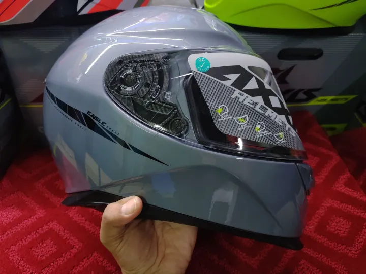 Axxis Full Face Dual Visor Eagle Solid A2 Gloss Titanium Lazada PH