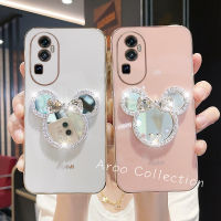 Phone Case เคส OPPO A78 NFC Reno10Pro + OPPO Reno10 Pro + Plus 5G 4G ลดกระหน่ำสีลูกกวาดน่ารักกรอบกระจกการ์ตูนเคสโทรศัพท์ฝาครอบนิ่มป้องกันเลนส์2023