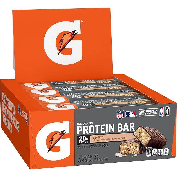 Gatorade Whey Protein Bars, Smores (Pack of 12) Lazada PH
