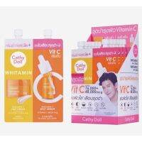 ▶️(กล่องx6ซอง) Cathy Doll Whitamin C Day Cream &amp; Whitamin C Spot Serum [ FLASH SALES ]