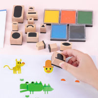 DIY ไม้เมจิกแสตมป์ของเล่นวาด Inkpad เด็กสนุกปริศนา Montessori วิจิตรการฝึกอบรมของเล่นเพื่อการศึกษาสำหรับเด็กของขวัญ