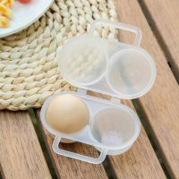 ۩ 2-cell Egg Box Egg Distributor Fixed Handle Box Outdoor Portable Egg Tray Refrigerator Storage Box Shock-proof Fall-proof