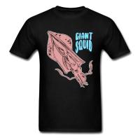 T Shirt Giant Squid Tshirt Print Men Top T-shirts Ocean Sea Animal Clothes 100% Cotton Fabric Normal Tee Shirt Black XS-4XL-5XL-6XL