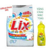 Tặng nrc 750g Bột giặt Lix Extra Hương Hoa Túi 5,5kg