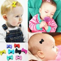 10pcs/set Baby Girls Ribbon Hair Bow Clips Hairpins Random color Printed Hair barrettes Ornament headdress Kids hair accessories Hair Accessories