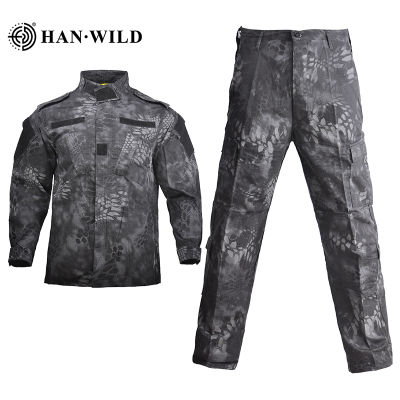 HAN WILD Multicam Camouflage Male Security Military Uniform Tactical Combat Jacket Special Force Training Army Suit Cargo Pants