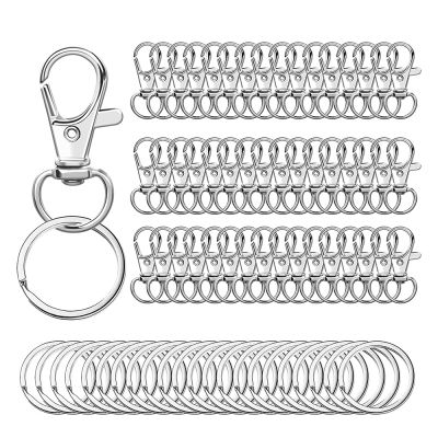 Lanyard Snap Keychain kits 10pcs Swivel Lobster Clasps with 10pcs Key Rings Connector for Keyfob Crafts Making Accessories