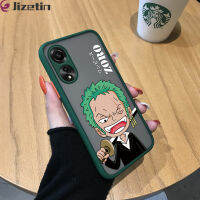 Jizetin OPPO A78 4G เด็กชายการ์ตูนอะนิเมะ Zoro เคสป้องกันกล้องคลุมทั้งหมดมีน้ำค้างแข็งโปร่งใสเคสใส่โทรศัพท์แข็ง