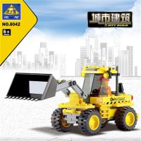 【Booming】 MBJ Amll 1143ชิ้นเมืองวิศวกรรม Bulldozer เครนเทคนิครถยนต์รถบรรทุกรถขุดลูกกลิ้งตัวเลขอาคารอิฐบล็อกของเล่น