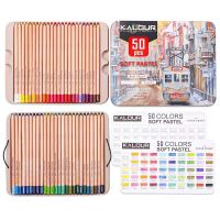 Kalour Color Pencil 50 Pcs Set Professional Color Sketch Painting Color Sets Iron Box Pack Bright Color Gift  Art Supply Drawing Drafting