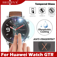 Clear Film กระจกนิรภัย For Amazfit GTR 47mm Tempered Glass ฟิล์มกันรอยหน้าจอ For Xiaomi Amazfit GTR 47MM 42MM Screen Protector Full Edge Cover 2.5D Glass