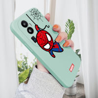 เคส HP สำหรับ OPPO Reno10 Pro + 5G เคสลายการ์ตูนอเวนเจอร์สน่ารักสไปเดอร์แมนสไปเดอร์เคสโทรศัพท์ผู้ชายขอบสี่เหลี่ยมปลอกซิลิโคนเคสป้องกันทนแรงกระแทกฝาปิดเลนส์เต็มตัว