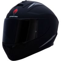 Axxis Spartan Draken หมวกกันน็อค A1ด้านสีดำ Seluruh Wajah หมวกกันน็อคขนาดที่บังแดดเดี่ยว XS ถึง XL