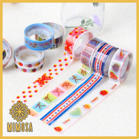 MIMOSA (10 ชิ้น) Washitape  วาชิเทปลายการ์ตูน ตกแต่งการ์ด เทปการ์ตูน สำหรับตกแต่ง DIY มาส์กกิ้งเทป