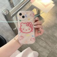 เคสโทรศัพท์การ์ตูน Hello Kitty ที่น่ารักสำหรับ iPhone 14 Pro Max แข็งกันแรงกระแทกข้างหลังโทรศัพท์ฝาครอบสำหรับ iPhone 13 Pro Max KT เคสโทรศัพท์แมวเคสสำหรับ Apple 12 11 Hello.kitty เคสห่อหุ้ม