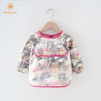 [TIN Household Products] เด็กเด็กวัยหัดเดินแขนยาว Bibs ผ้าพันคอกันน้ำ Art Smock Feeding ผ้ากันเปื้อนกระเป๋าทารกชายหญิง Burp ผ้าผ้าพันคอ Bibs