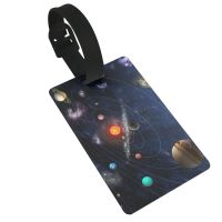Space Galaxy Luggage Tag for Suitcase Cute Unique Suitcase Tags Identifiers Name Address Labels Card Women Men Kid Travel 【AUG】