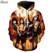 HX ร็อคล่าสุด KISS วง Hoodie ผู้ชายผู้หญิงเสื้อกันหนาว Hoodie พิมพ์ 3D แฟชั่นฮาราจูกุกีฬาลำลองส่งตรง