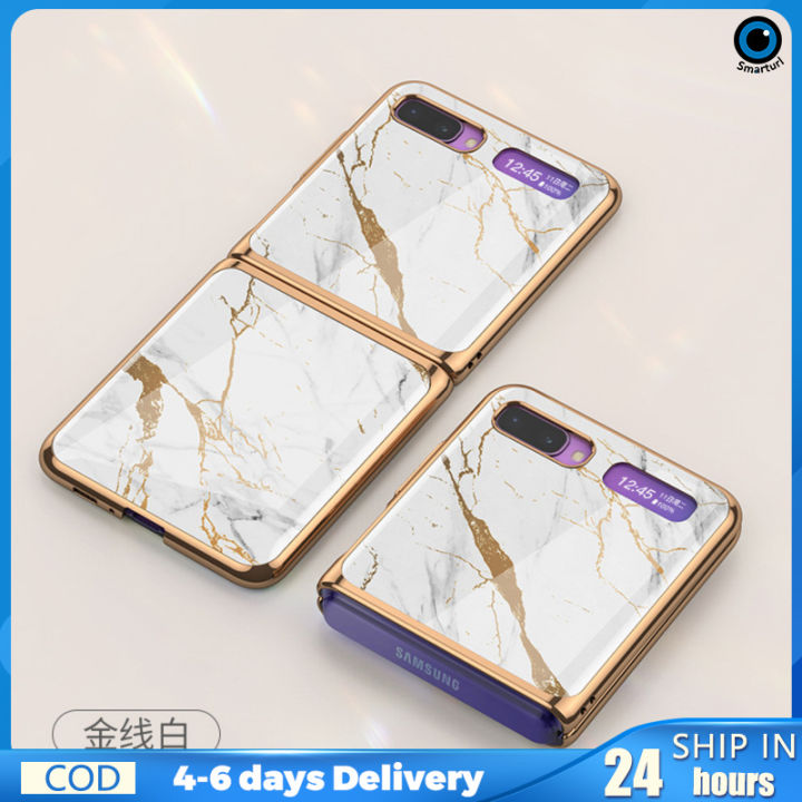 ปลอกผิวป้องกันเคสโทรศัพท์กระจกเทมเปอร์ใช้ได้กับ-galaxy-z-เคสโทรศัพท์โทรศัพท์มือถือพับได้พับได้