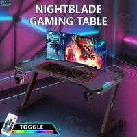 Desk Shop โต๊ะ โต๊ะเกมมิ่ง RGB Gaming Table โต๊ะคอม โต๊ะคอมพิวเตอร์ โต๊ะเกม มีไฟ RGB โต๊ะคอมพิเตอร์ มีรูปทรงขาZ มีไฟ LEDสวย ไม่แสบตา โต๊ะทำงาน 120cm