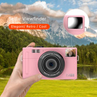 Vieline-Andoer 1080P กล้องดิจิตอลขนาดกะทัดรัดกล้องวิดีโอ48MP 3.0นิ้วหน้าจอ TFT LCD โฟกัสอัตโนมัติ16X ดิจิตอลซูมป้องกันการสั่นไหวใบหน้าตรวจจับรอยยิ้มจับภาพความงามใบหน้าแฟลชในตัว Batte-Ry Selfie Mirror คริสต์มาสของขวัญสำหรับเด็กวัยรุ่นเพื่อน