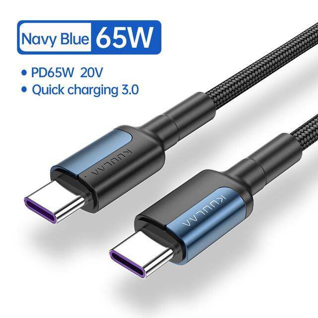 kuulaa-100w-usb-c-เพื่อสายหักศอก5a-pd-สายชาร์จเร็ว-usb-c-type-c-สำหรับ-samsungs20-macbook-ipad-huawei-xiaomi