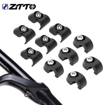 RISK 6pcs/set Bike Bicycle 3M Adhesive Alloy Stick on Cable Guide C-Clip  Hydraulic Brake Shift Cable Housing Holder Organizer