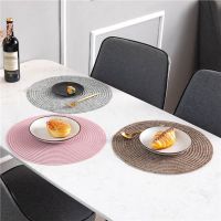 【CW】 Woven Placemats Tablemat Resistant Insulation Non-Slip Drink Cup Coaster for Dining Table