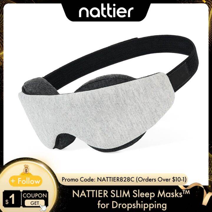 [Sleep mask]NATTIER Silm Sleeping Masks 100 Blackout Ultra Lightweight Eye Patches Adjustable