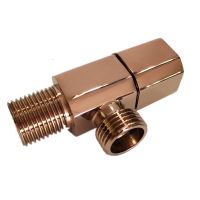 MTTUZK Solid Brass Angle Valve Golden Water Stop Valve G1/2" Rose Gold  Filling Valves Black Hot and Cold Water Inlet Valves Washer Dryer Parts