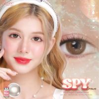 ? มีค่าสายตา ? Rozelens SPY  Gray Brown ?  บิ๊กอาย สุดปัง คอนแทคเลนส์ รายเดือน มีอย แถมตลับฟรี  เลนส์นิ่ม สวยปังมาก